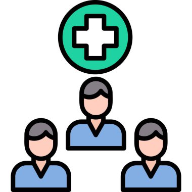 Hemşire simgesi, vektör illüstrasyonu