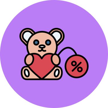 Kalp. Web simgesi basit illüstrasyon