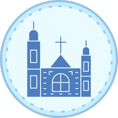 Kiliseye. Web simgesi basit illüstrasyon