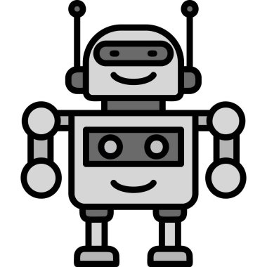 Robot simgesi. Vektör çizim