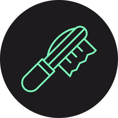 Boya fırçası çizgi simgesinin vektör çizimi