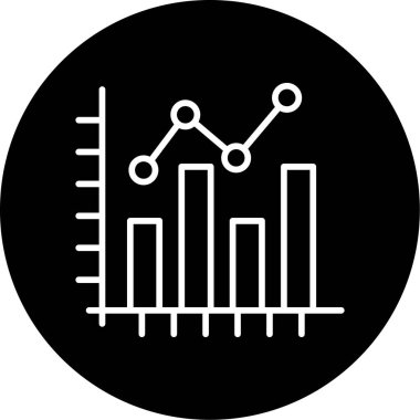 analitik grafik vektör çizgisi simgesi