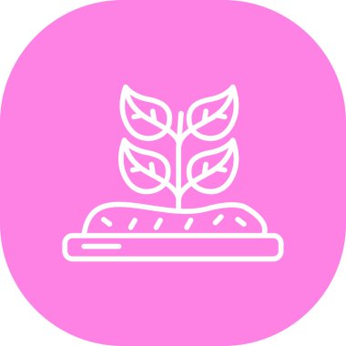 Bitki simgesinin vektör illüstrasyonu