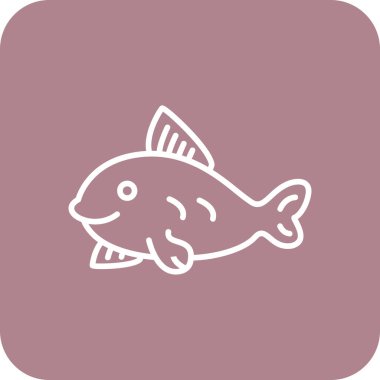 balık simgesi vektör illüstrasyonu