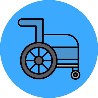 Tekerlekli sandalye simge vektör illüstrasyonunu pasifleştirdi