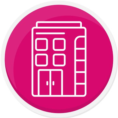 Bina. Web simgesi vektör illüstrasyonu