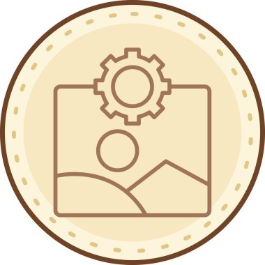 Teçhizat Web simgesi basit illüstrasyon