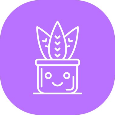 Bir kaktüs simgesinin vektör çizimi