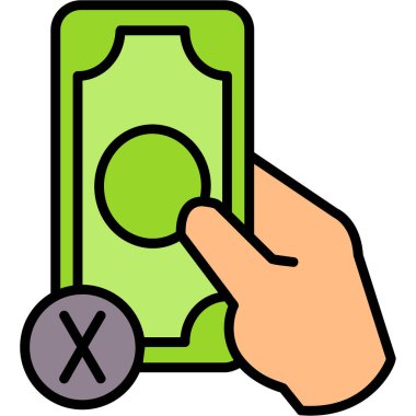 Dolar değişimi ikonu. taslak dolar değişim vektör rengi düz izole