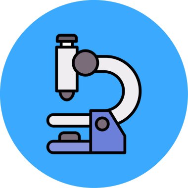 mikroskop simgesi, vektör illüstrasyonu