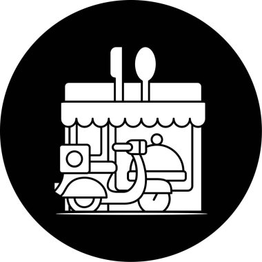 Beyaz arkaplanda dükkan vektör illüstrasyonu