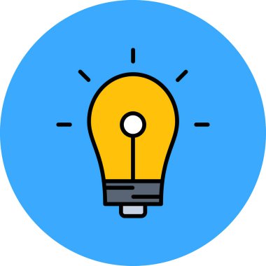 ampul simgesi vektör illüstrasyonu