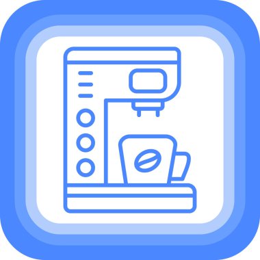 kahve makinesi simgesi, vektör illüstrasyonu basit tasarım