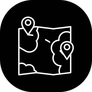 Harita işaretleyici simgesi, vektör illüstrasyonu