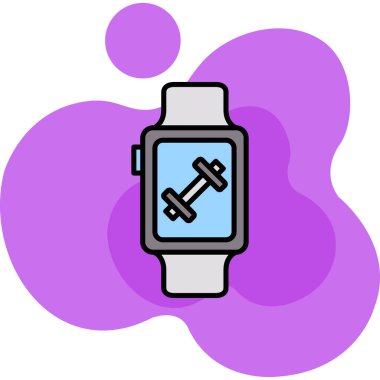 Akıllı saati olan bir ukala. vektör illüstrasyonu