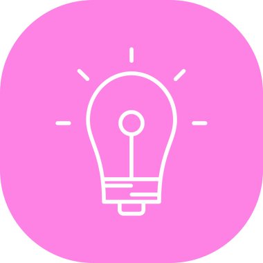 Ampul simgesi soyut bir grupta izole edildi