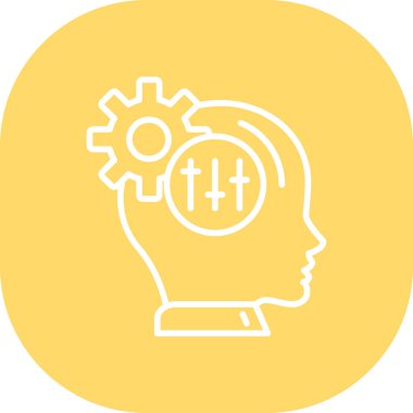 seo modern simge, beyin ve pazarlamanın vektör illüstrasyonu