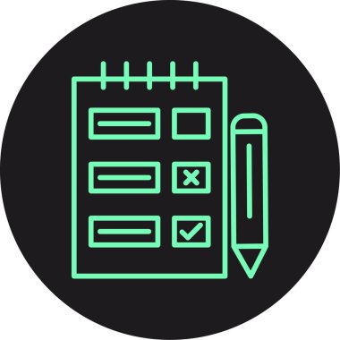 Kontrol listesi simgesinin vektör illüstrasyon tasarımı