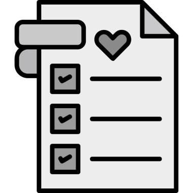 Simge vektör illüstrasyonunu listele