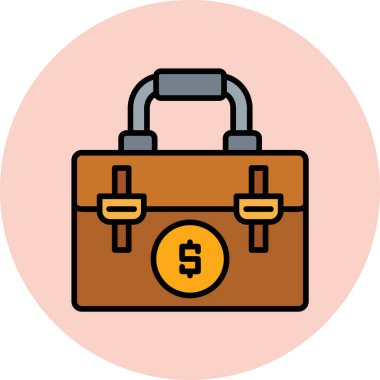 Çanta ikonu. ağ için çanta vektör renk simgesinin özet çizimi