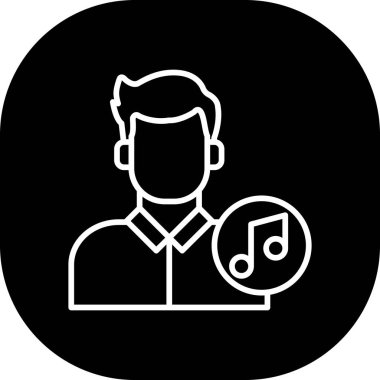 Vektör müzik simgesi illüstrasyonu