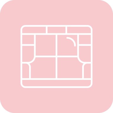 Mobilya simgesinin vektör illüstrasyonu