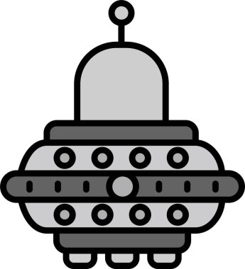 Yılbaşı dekorasyon ikonu vektör illüstrasyonu