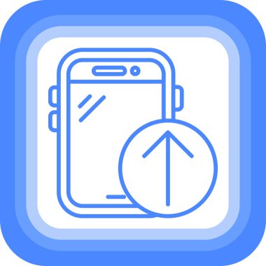 mobil saat simgesi, vektör illüstrasyonu