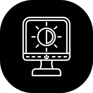 bilgisayar ekran simge vektör çizim