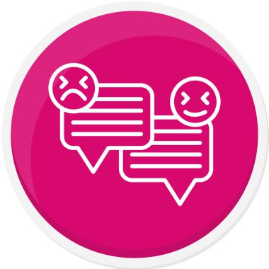 Sohbet balonu simgesi, vektör illüstrasyonu