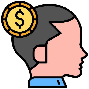 iş yönetimi düz ikon vektör illüstrasyonu