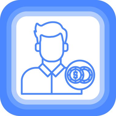 Para için. Web simgesi basit illüstrasyon