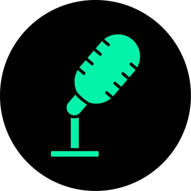mikrofon simgesi vektör illüstrasyonu