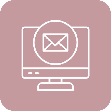 E-posta. Web simgesi basit illüstrasyon