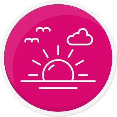 sun with cloud icon vector illustration