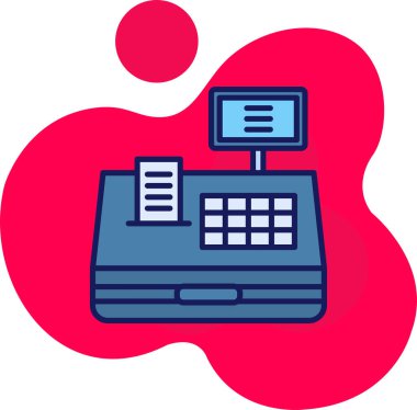 Yazıcı. Web simgesi basit illüstrasyon