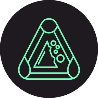 Bir piramidin bir simgesinin vektör çizimi