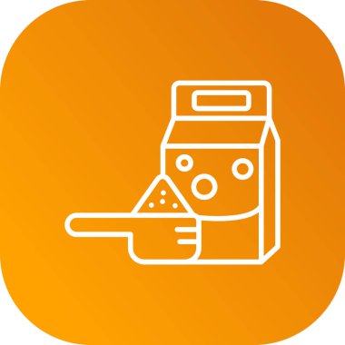 Yiyecek ve içecek ikonunun çizimi. renkli vektör