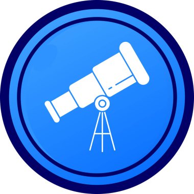 Teleskop. Web simgesi basit illüstrasyon