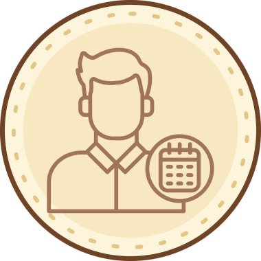 Bir fincan kahve ve bir adamın vektör çizimi