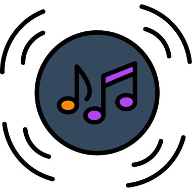 Müzik. Web simgesi basit illüstrasyon