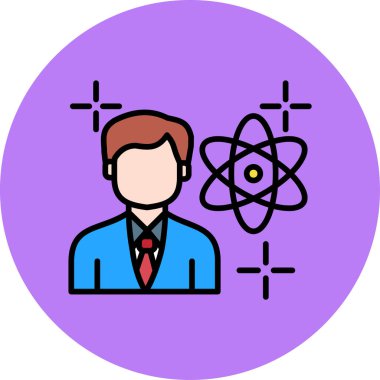 atom. Web simgesi basit illüstrasyon