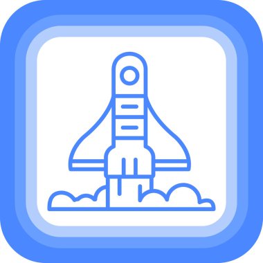 roket simgesi, vektör illüstrasyonu basit tasarım