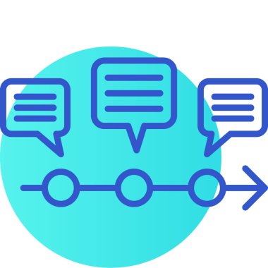 Sohbet simgesinin vektör illüstrasyonu