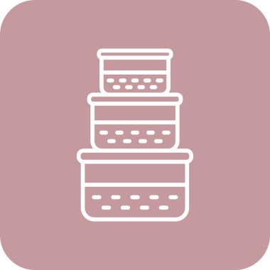 Kek simgesi, vektör illüstrasyonu basit tasarım