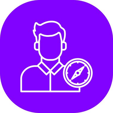 Büyüteci olan bir adamın vektör çizimi