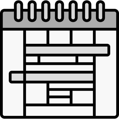 Takvim simgesi vektör illüstrasyonu
