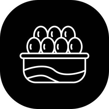 Yumurta ikonu vektör illüstrasyonu