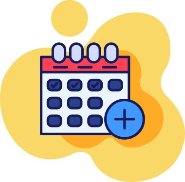 Takvim simgesi, vektör çizimi