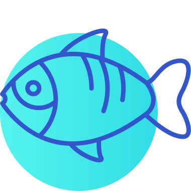 balık simgesi, vektör illüstrasyonu basit tasarım